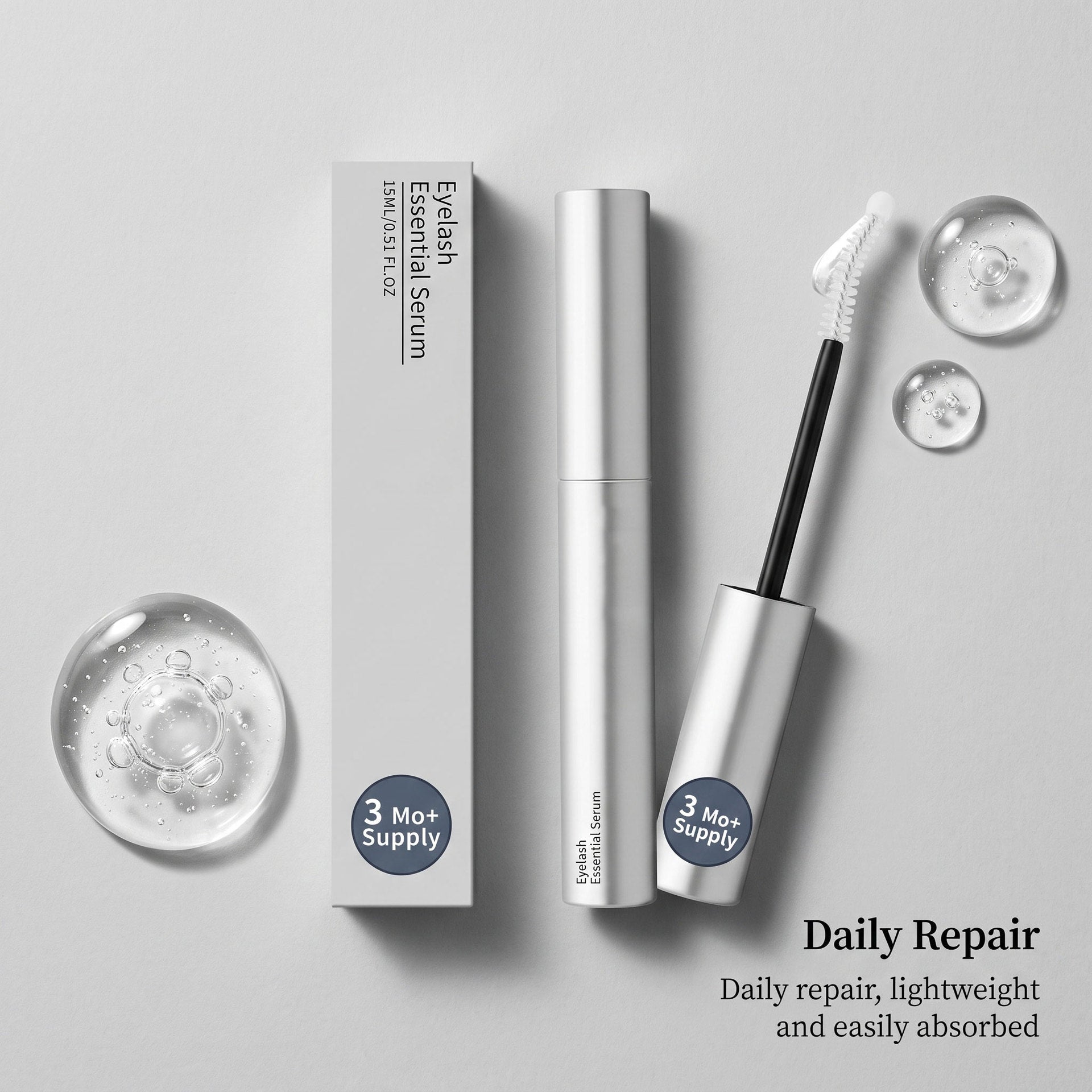 [EPAIS] Essential Eyelash Growth Serum, Large Size 0.5 oz — Safe and gentle eyelash care that makes your lashes thicker and fuller in two weeks; non-prostaglandin formula