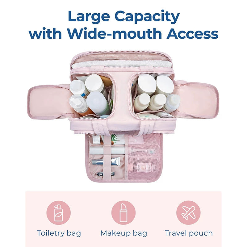 Large-Capacity Multifunctional Travel Toiletry Bag  Organizer for Women’s Essentials · Brush Pouch · Travel Essentials