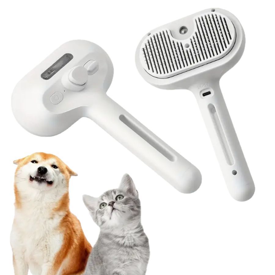 Pet Spray Massage Comb, Steam Grooming Brush, Cat Hair Remover, Cat and Dog Shedding Remover, No-Shower Cat Comb