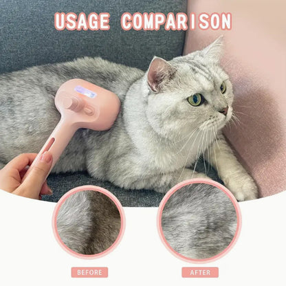Pet Spray Massage Comb, Steam Grooming Brush, Cat Hair Remover, Cat and Dog Shedding Remover, No-Shower Cat Comb