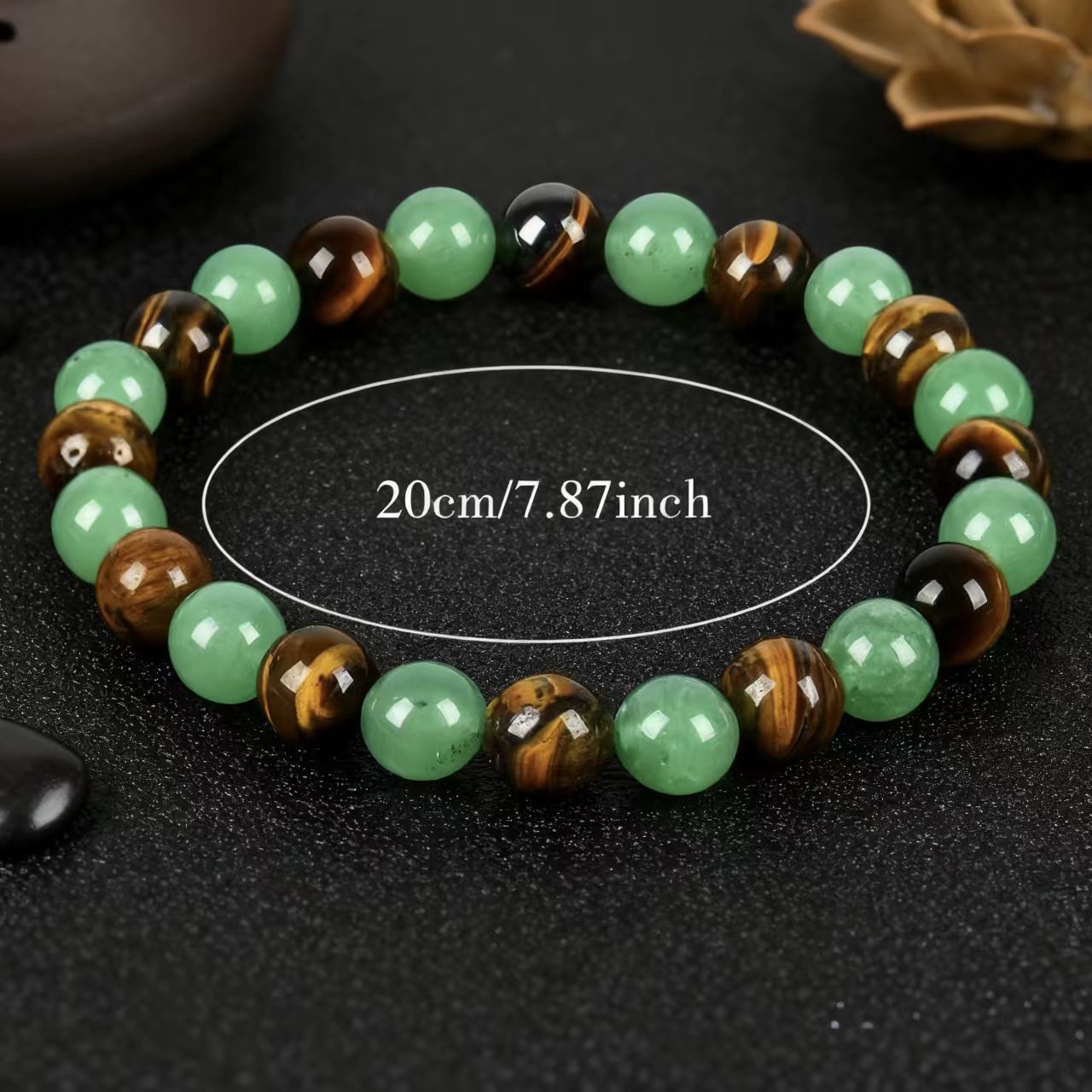 Wealth Attracting Tiger Eye & Green Aventurine Bracelet