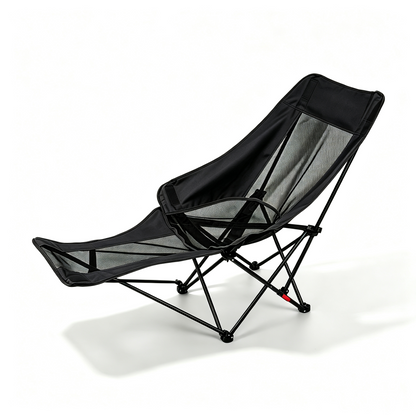 Fold‑Out Reclining Camping Lounge Chair with Footrest | Breathable & Heavy‑Duty for All Outdoor Scenes