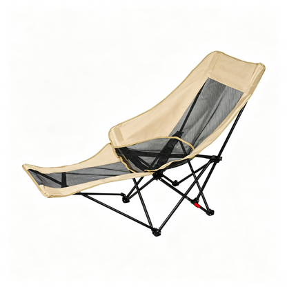 Fold‑Out Reclining Camping Lounge Chair with Footrest | Breathable & Heavy‑Duty for All Outdoor Scenes