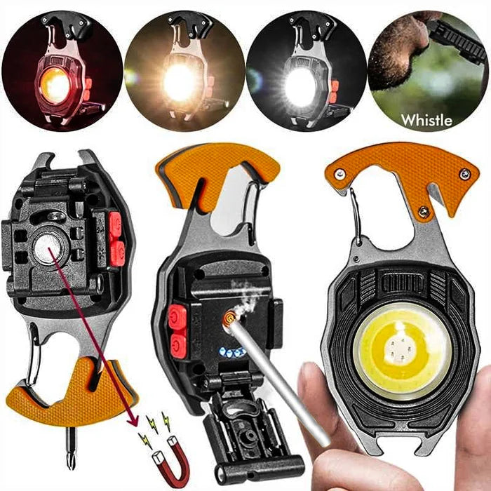 💥LAST DAY SALE 50%OFF💥💡8-in-1 Multifunctional Keychain Flashlight🔦🌈