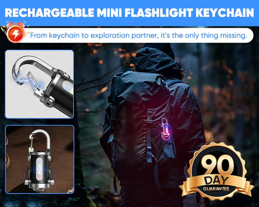 Rechargeable Mini Flashlight Keychain