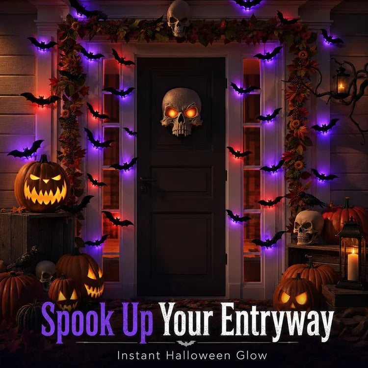 🦇 3D Bat Light LED Decorations - Halloween Spooky Ornaments