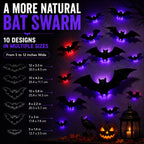 🦇 3D Bat Light LED Decorations - Halloween Spooky Ornaments