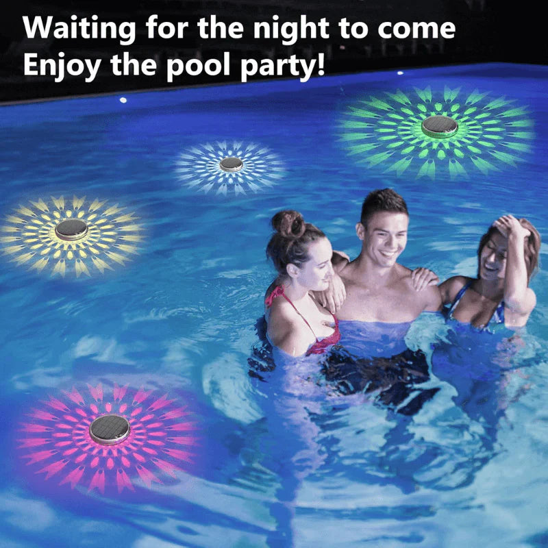 Solar-Powered Floating Pool Lights, RGB Pool Light Strips with Remote Control, IP68 Waterproof, Suitable for Above-Ground Pools, Pool Parties, In-Ground Pools, and Hot Tubs