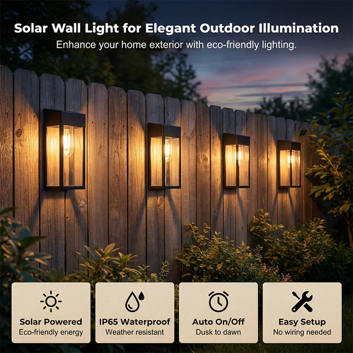 Modern Solar-Powered LED Wall Light