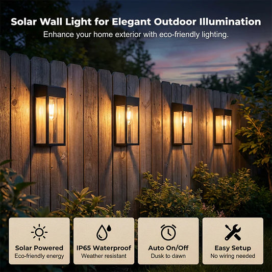 Modern Solar-Powered LED Wall Light