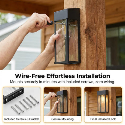 Modern Solar-Powered LED Wall Light