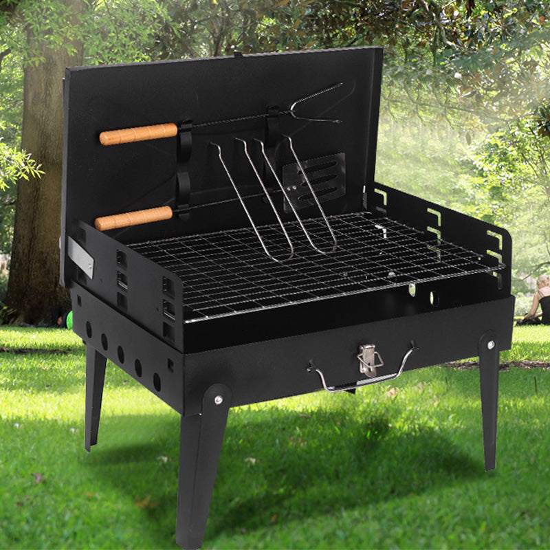 ✨ Portable Folding Charcoal Grill – Stainless Steel, Quick Setup, Easy Clean 🍃