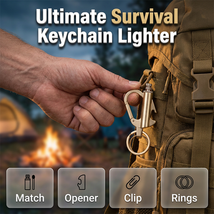 Multifunctional Permanent Match Keychain 🌨️Waterproof & Windproof Ignition – Survival Tool for Camping & Emergency 🏕️