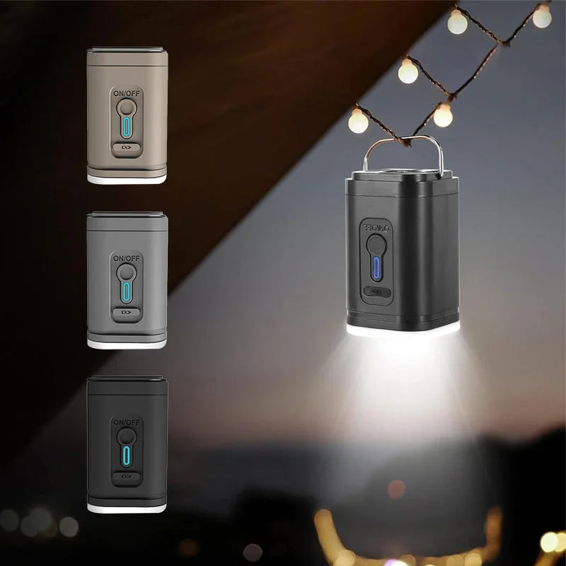🏕️ Rechargeable Camping Air Pump – LED Light, Fast Inflation, Compact & Portable