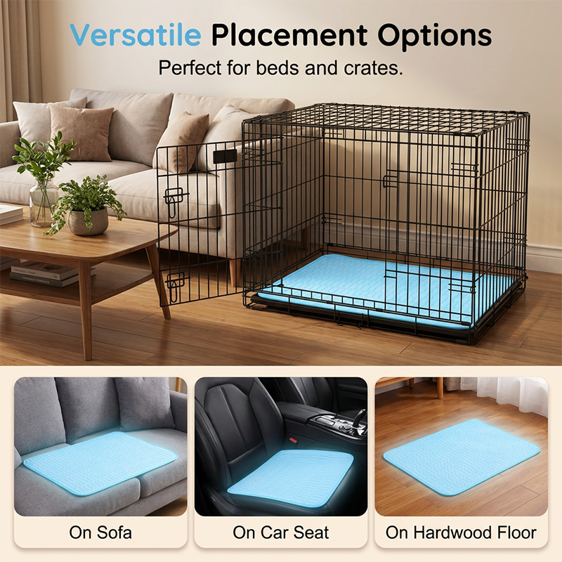 Summer Pet Cooling Mat Breathable Ice Silk Bed