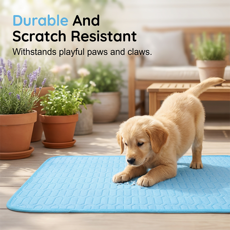 Summer Pet Cooling Mat Breathable Ice Silk Bed