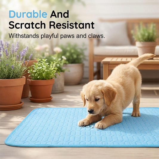 Summer Pet Cooling Mat Breathable Ice Silk Bed