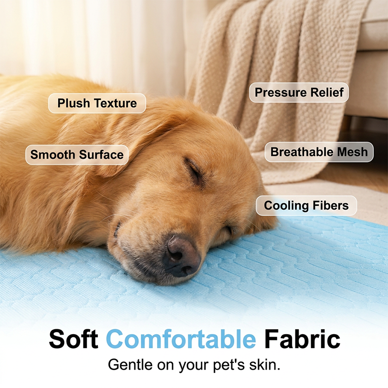 Summer Pet Cooling Mat Breathable Ice Silk Bed