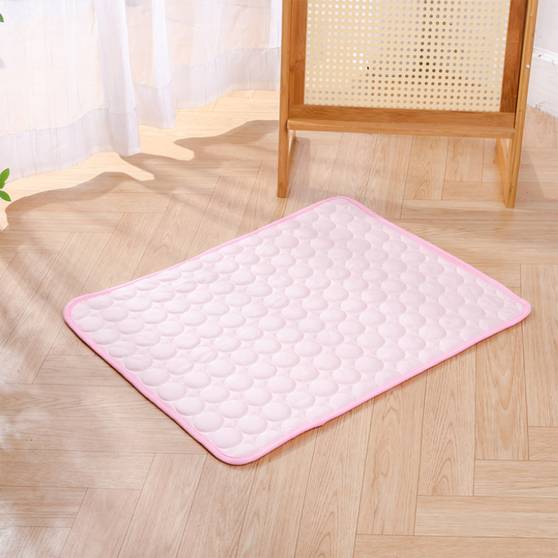 Summer Pet Cooling Mat Breathable Ice Silk Bed